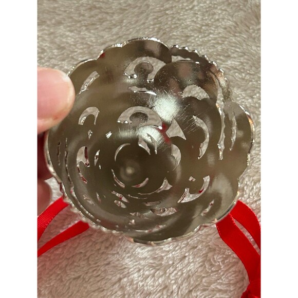 Lenox Laurels Joy Porcelain Angel and Lenox Joy Silver Christmas Tree Ornaments - Picture 9 of 12